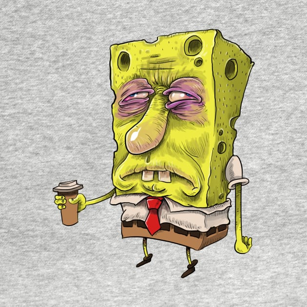 spongebob before coffee by idrawcartoons